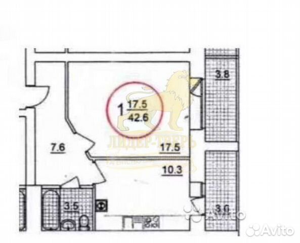 1-к квартира, 42.6 м², 11/12 эт.