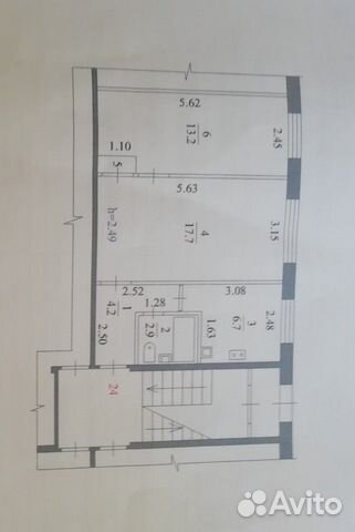 2-к квартира, 45 м², 1/5 эт.