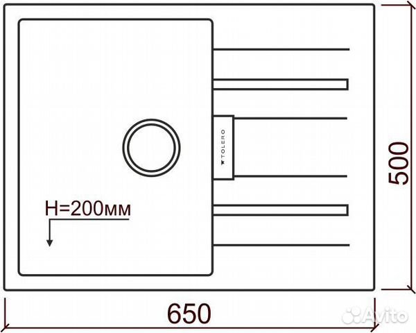 Кухонная мойка tolero loft TL-650 / Темно-бежевый Кухонная мойка tolero loft TL-650 / Темно-бежевый
