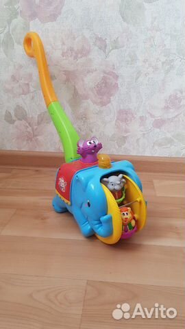 Игровая каталка с ручкой 