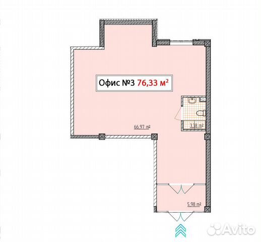Помещение свободного назначения, 76.33 м²