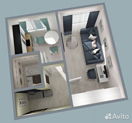 1-к квартира, 30.5 м², 2/3 эт.