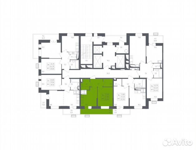 1-к квартира, 33.9 м², 13/20 эт.