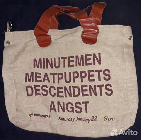 Сумка с группами Minutemen,Descendents,Meatpuppets
