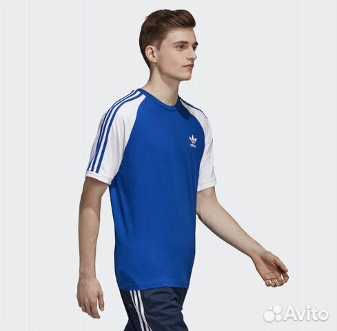 Футболка Adidas 3-stripes Blue новая оригинал