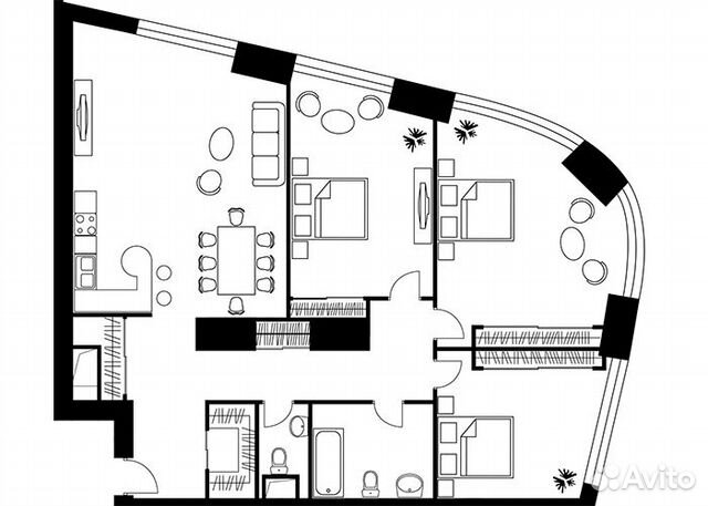 3-к квартира, 138.1 м², 51/56 эт. 3-к квартира, 138.1 м², 51/56 эт.