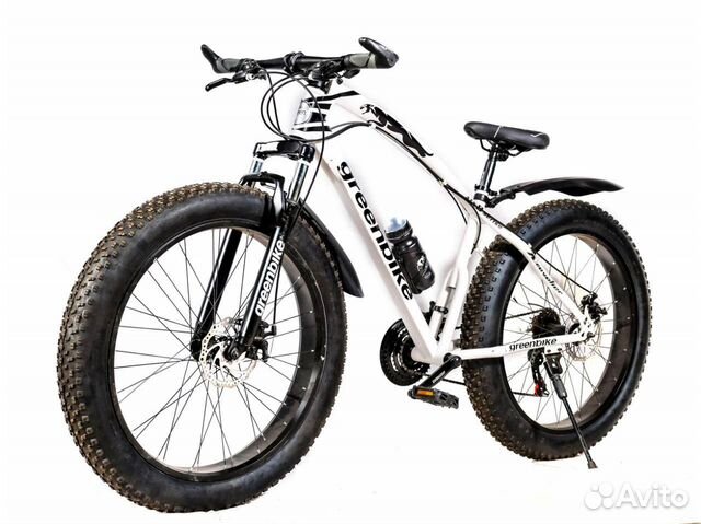 Велосипед Фэтбайк GreenBike Белый Велосипед Фэтбайк GreenBike Белый