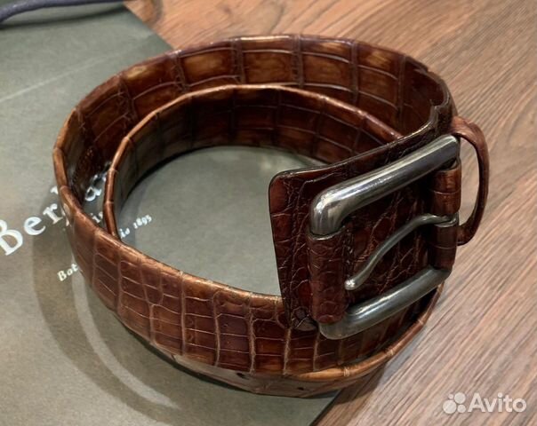 Berluti Limited мужской ремень крокодил новый Berluti Limited мужской ремень крокодил новый