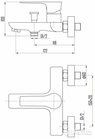 Смеситель для ванны devida zutto-nero DVS1224-14N Смеситель для ванны devida zutto-nero DVS1224-14N