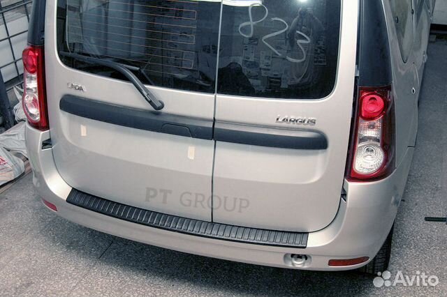 Накладка на задний бампер Лада Ларгус