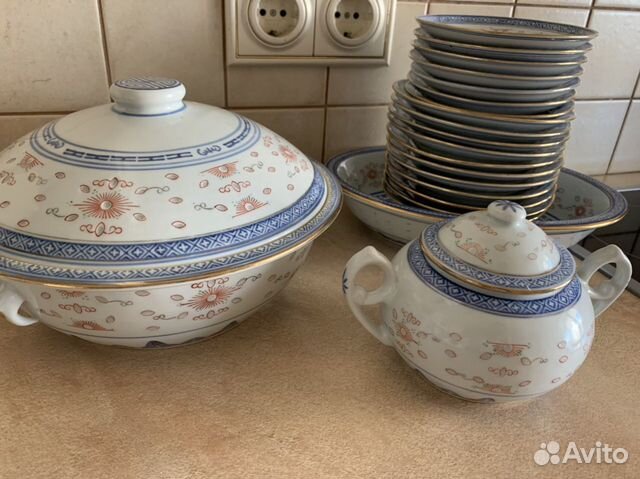 Сервис китайский настоящий фарфоровый. Раритет Сервис китайский настоящий фарфоровый. Раритет