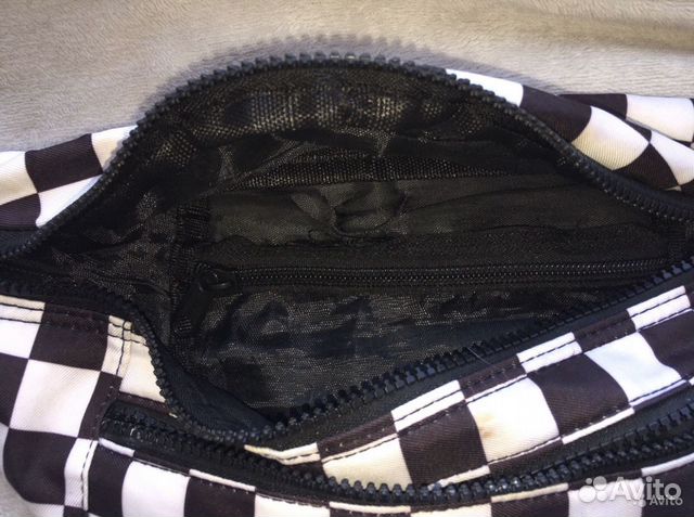 Барсетка в шахматную клетку/ сумка на пояс
