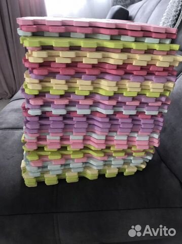 4 коврика пазлы совмещённые для детей