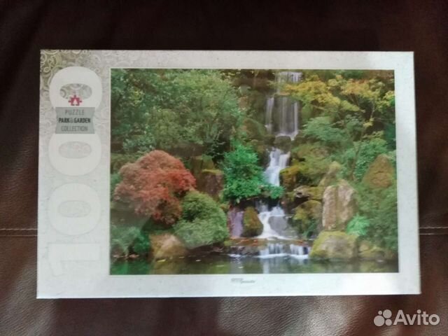 Пазлы водопад в японском саду