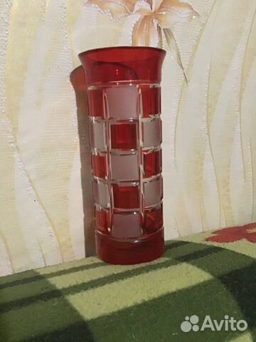 Ваза цветной хрусталь СССР