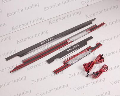 Накладки brabus на пороги Mercedes G463 черные