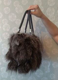 Сумка мех чернобурка