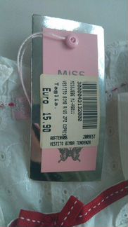 Детское платье Miss Rebellina белого натурального