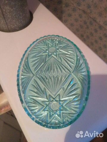 Блюдо из цветного купоросного стекла и другие СССР