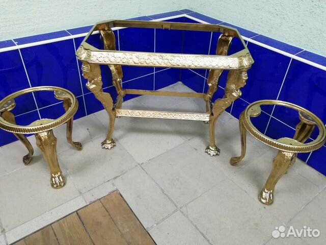 Стол и стулья. (касли, Нимфы). винтаж.,клеймо,лить