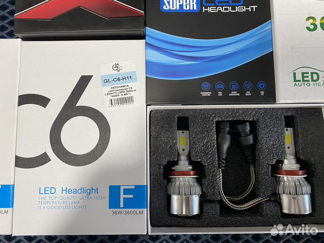 Светодиодные лампы led h4 2 шт