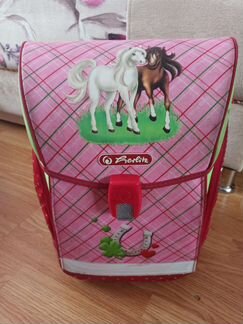 Ранец (портфель, рюкзак) школьный Herlitz лошадки