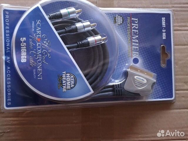 Шнур scart -Component 1,5 м. Компонентный