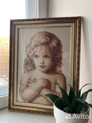 Картина вышитая крестиком ручная работа