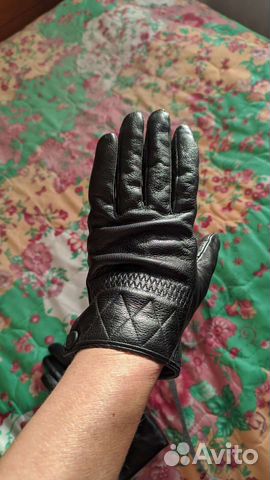 Перчатки женские кожаные утепленные