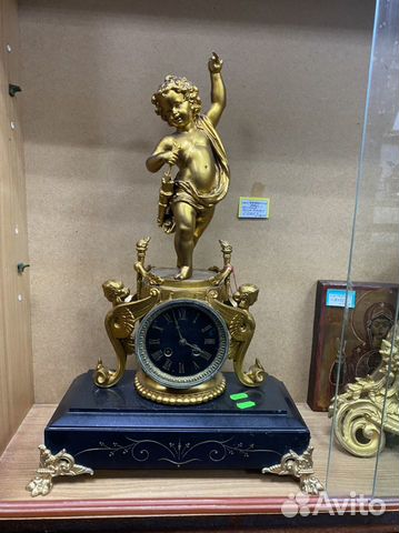 Часы каминные «Купидон» 19 век высота 55 см