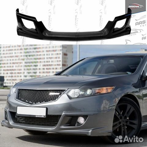 Юбка переднего бампера Honda Accord 8 Mugen Style