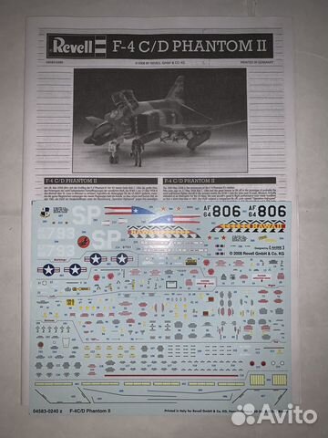 Продаю сборную модель 1/48 самолёт F-4C Phantom 2