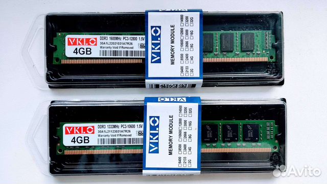 4Gb DDR3 1333/1600MHz