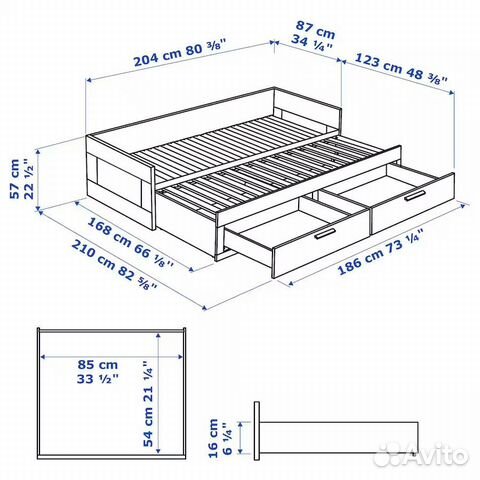 Кровать кушетка ikea бримнэс