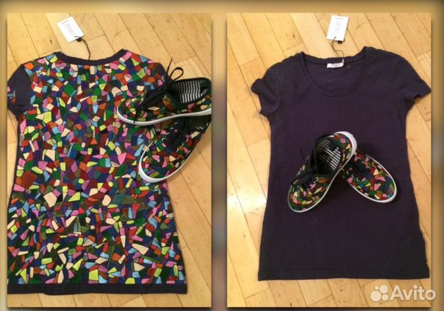 Кеды+ футболка, ручной росписи