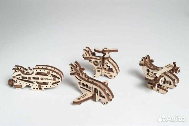 Фиджеты Самолеты. Набор из 4 шт Ugears