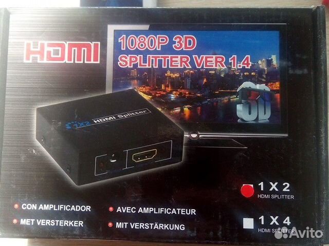 Активный Hdmi splitter, сплиттер 1х2, 1х4, 1х8