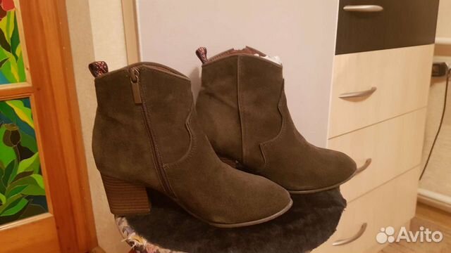 Ботильоны натуральная замша 36