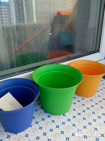 Кашпо для цветов и в ванну набор
