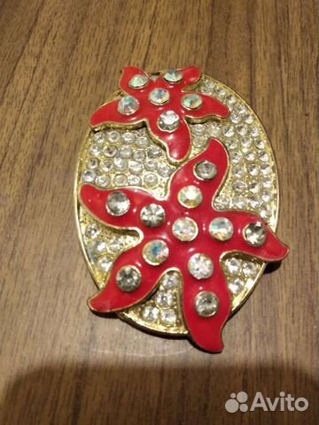 Пряжка стразы под золото