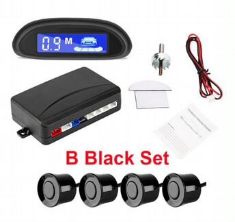 Комплект парктроник 4 датчика Чёрный