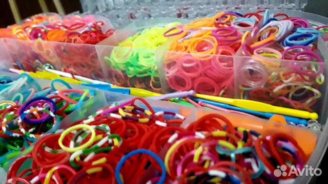 Большой набор резинок для плетения, rainbow loom