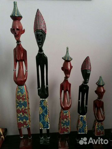 Африканские статуэтки из дерева 6 шт