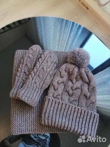 Комплект шапка, снуд и руковички