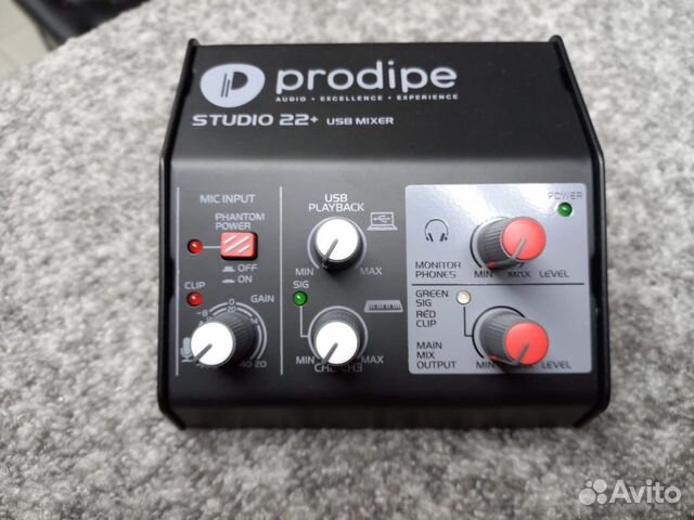 Аудиоинтерфейс USB Prodipe Studio22+ Новый