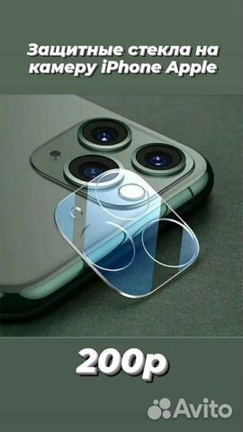 Защитное стекло на камеру iPhone