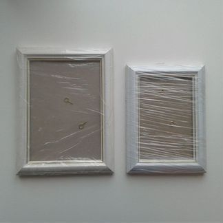 Белая рама со стеклом 13 х 18 см