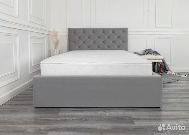 Кровать 120х200 серый Барокко