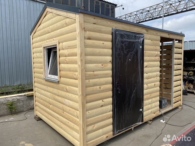 Вагончик (бытовка) 4х2,4м с дровником