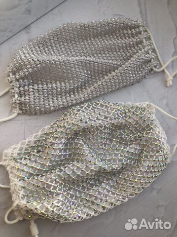 Маска защитная многоразовая со стразами